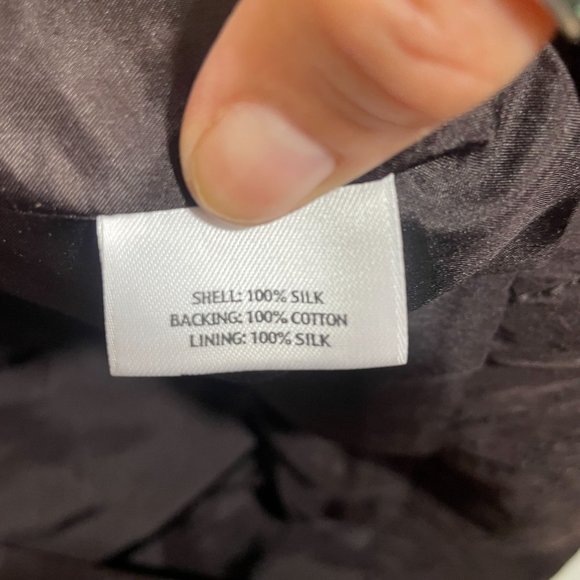 Eileen Fisher Silk Blazer Jacket Kimono Brown 3/4 Sleeve Textured Print, XL - Picture 6 of 9